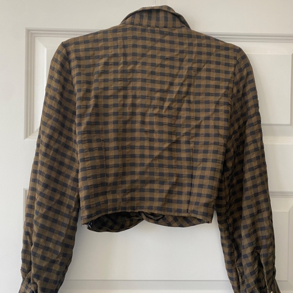 NWT Zara Checkered Crop Top - Picture 3 of 3